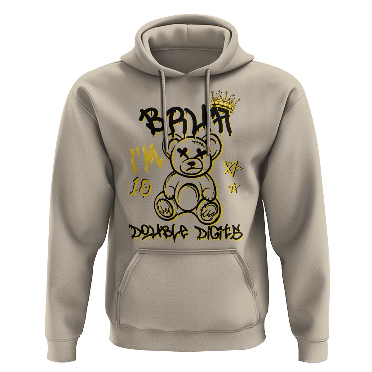 10th Birthday Hoodie Bruh I'm Double Digits 10 Years Old Kid - Wonder Print Shop