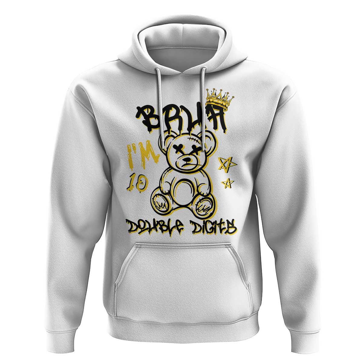 10th Birthday Hoodie Bruh I'm Double Digits 10 Years Old Kid - Wonder Print Shop