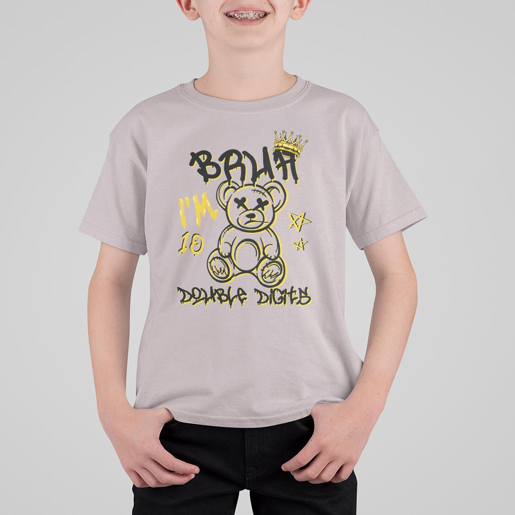 10th Birthday T Shirt For Kid Bruh I'm Double Digits 10 Years Old Kid - Wonder Print Shop