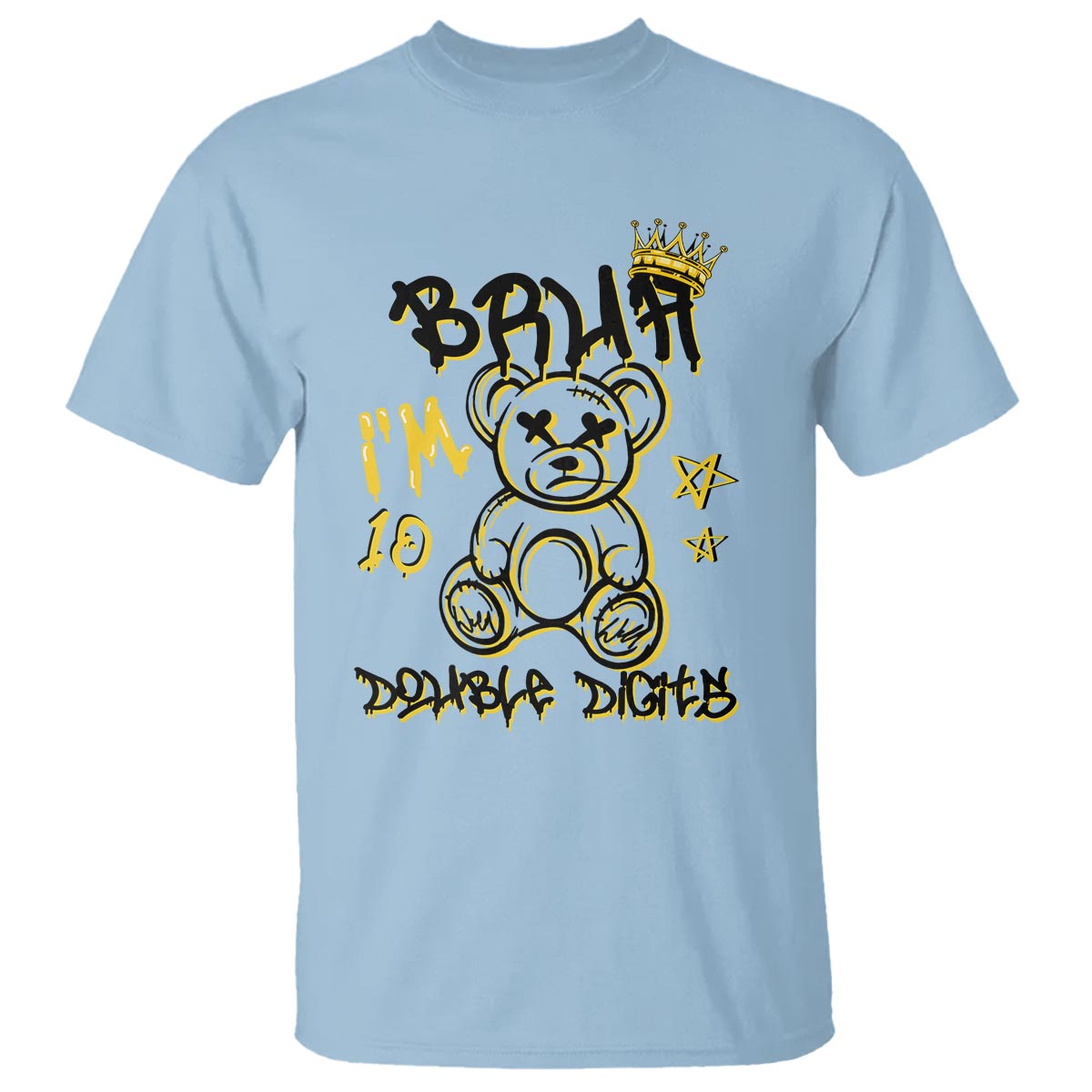 10th Birthday T Shirt Bruh I'm Double Digits 10 Years Old Kid - Wonder Print Shop