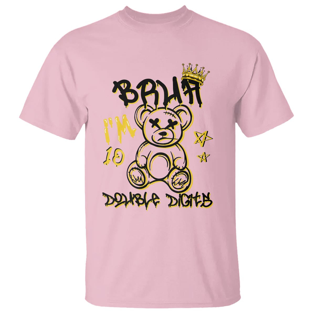 10th Birthday T Shirt Bruh I'm Double Digits 10 Years Old Kid - Wonder Print Shop
