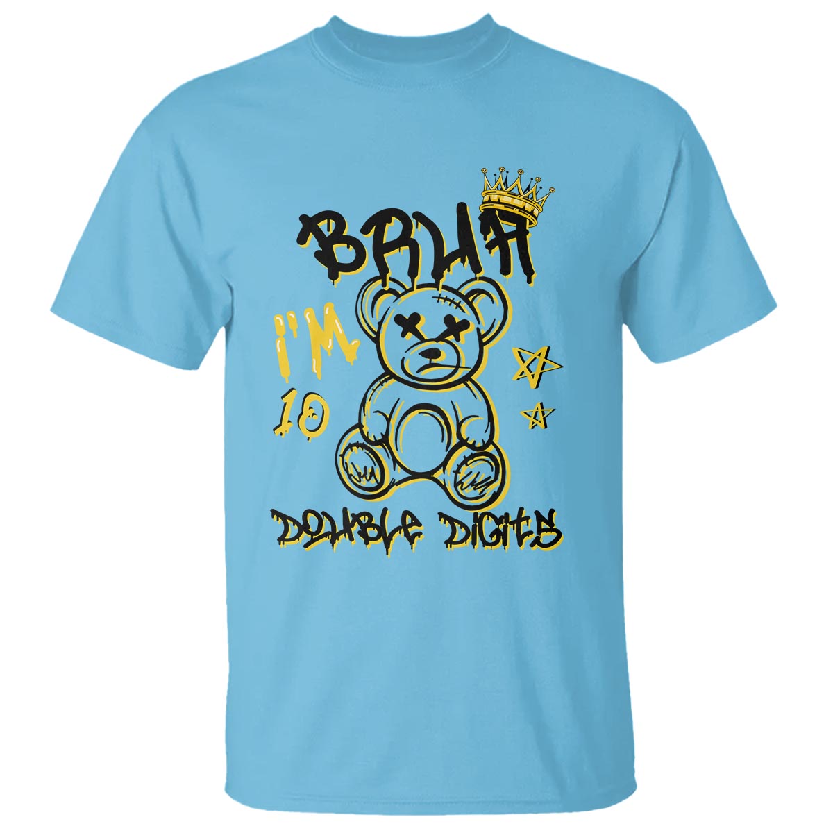 10th Birthday T Shirt Bruh I'm Double Digits 10 Years Old Kid - Wonder Print Shop