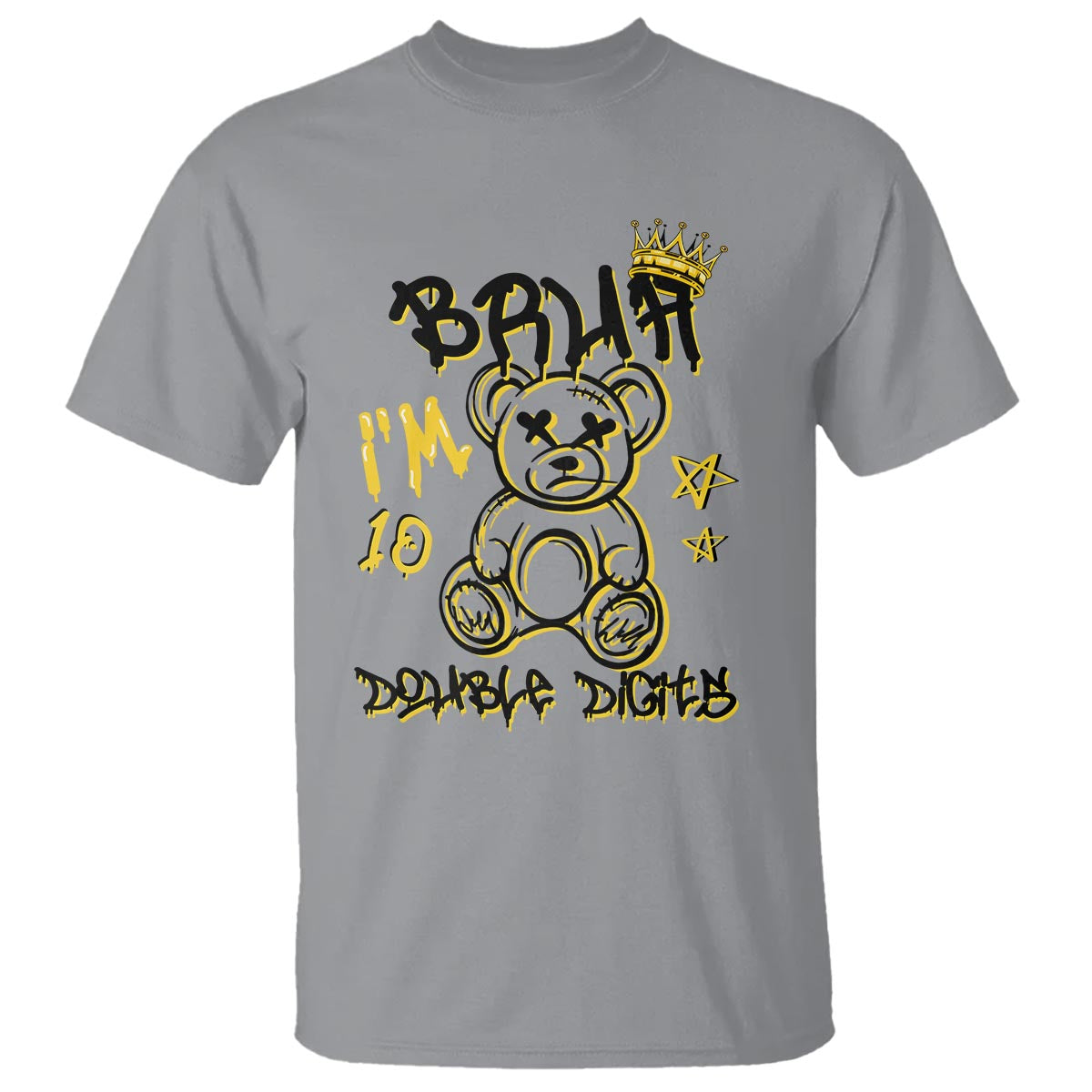 10th Birthday T Shirt Bruh I'm Double Digits 10 Years Old Kid - Wonder Print Shop