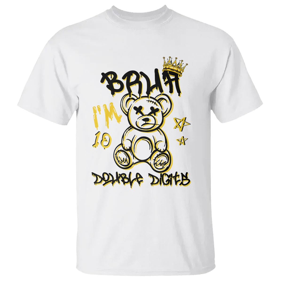 10th Birthday T Shirt Bruh I'm Double Digits 10 Years Old Kid - Wonder Print Shop