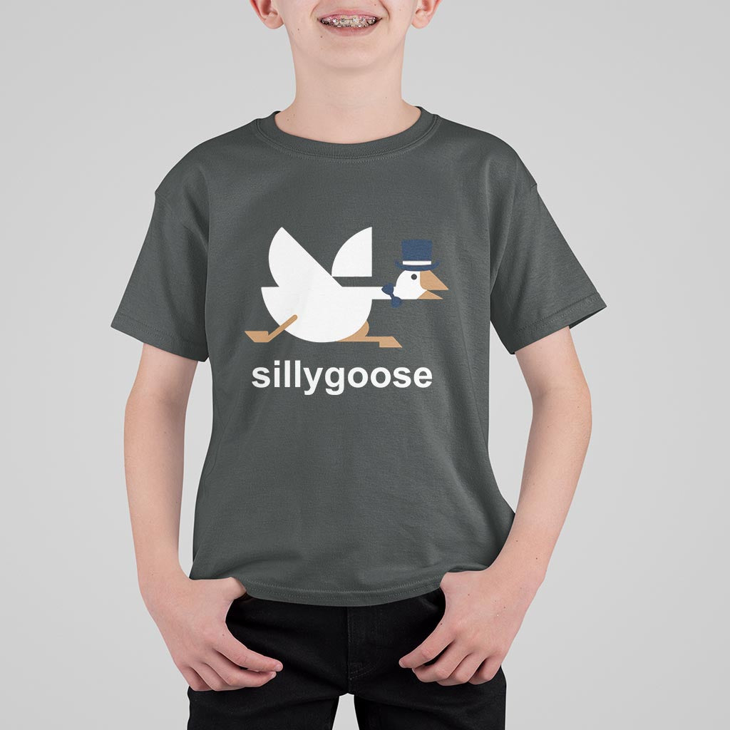 Funny Goose T Shirt For Kid Cute Silly Goose Meme Aesthetic Trendy - Wonder Print Shop