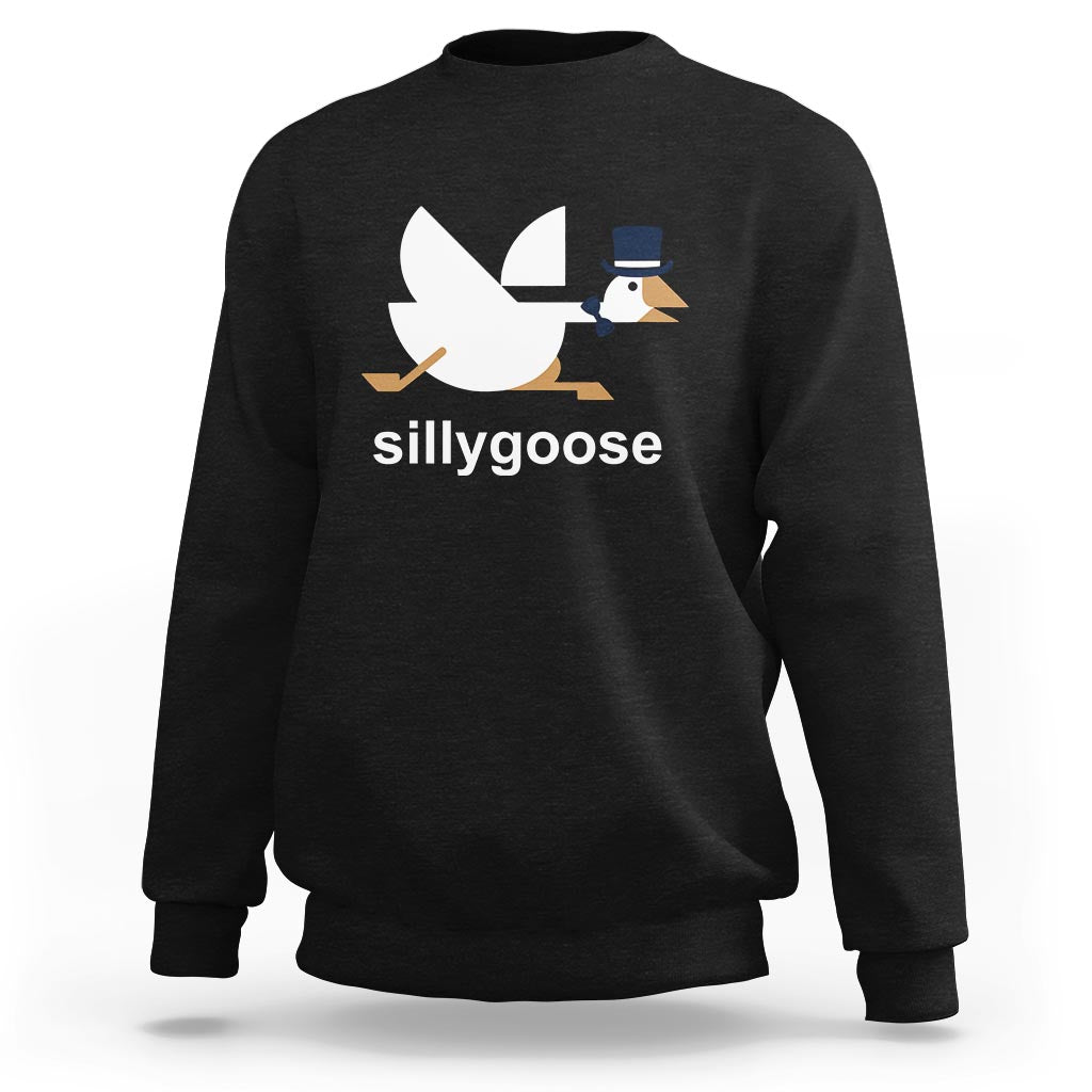 Funny Goose Sweatshirt Cute Silly Goose Meme Aesthetic Trendy - Wonder Print Shop