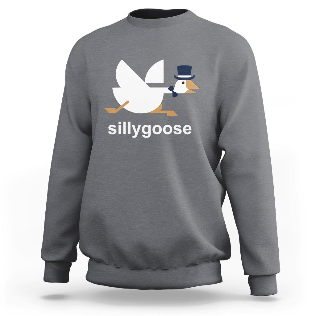Funny Goose Sweatshirt Cute Silly Goose Meme Aesthetic Trendy - Wonder Print Shop