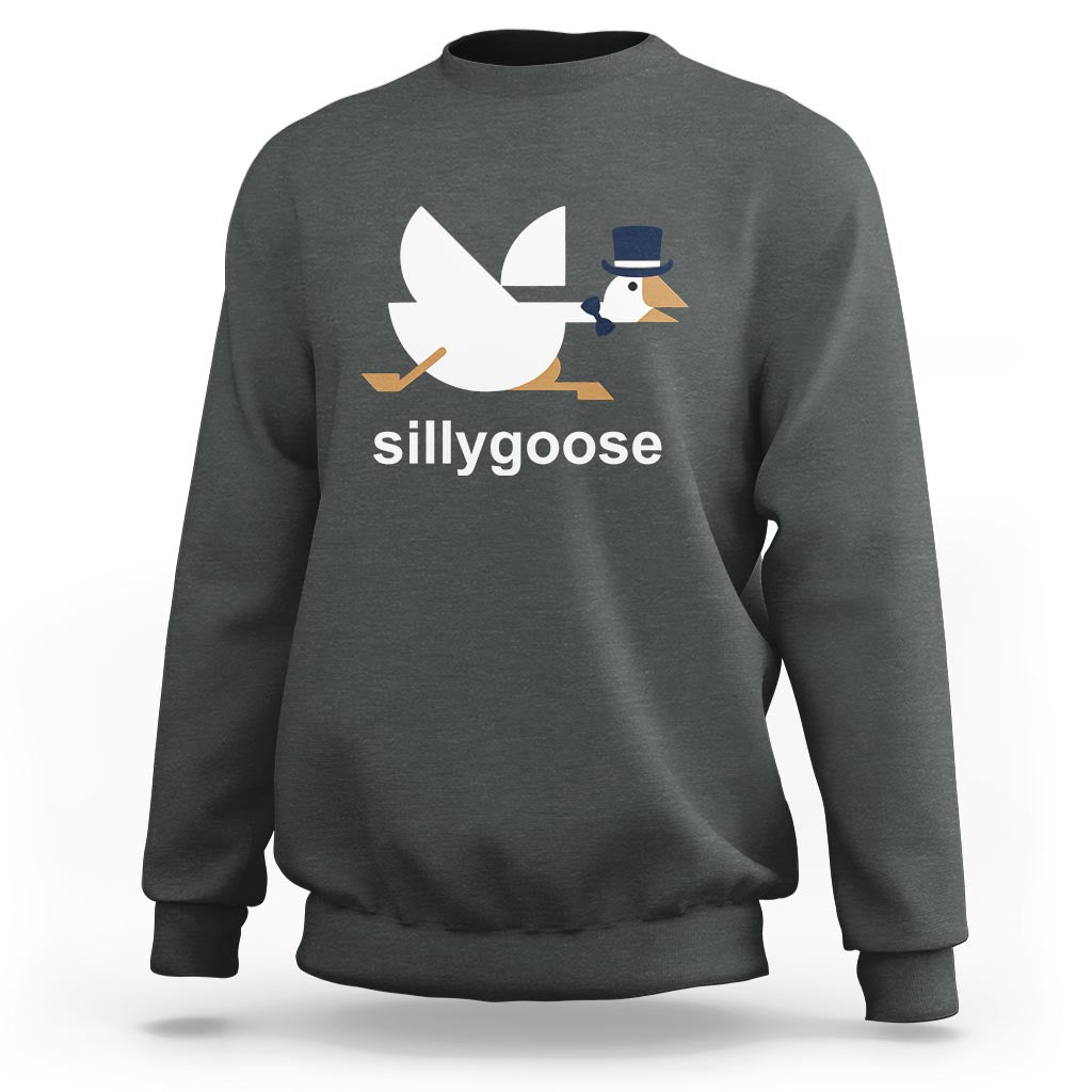 Funny Goose Sweatshirt Cute Silly Goose Meme Aesthetic Trendy - Wonder Print Shop