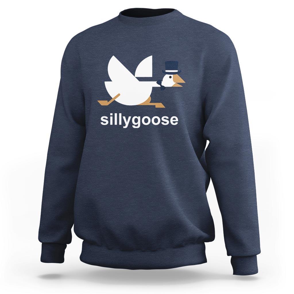 Funny Goose Sweatshirt Cute Silly Goose Meme Aesthetic Trendy - Wonder Print Shop