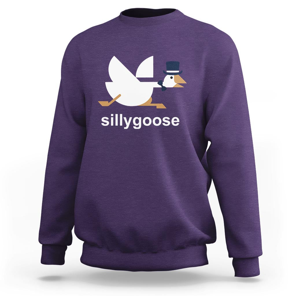 Funny Goose Sweatshirt Cute Silly Goose Meme Aesthetic Trendy - Wonder Print Shop