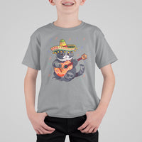Cinco De Mayo Cat T Shirt For Kid Playing Huichoi Cute Sombrero Hat - Wonder Print Shop