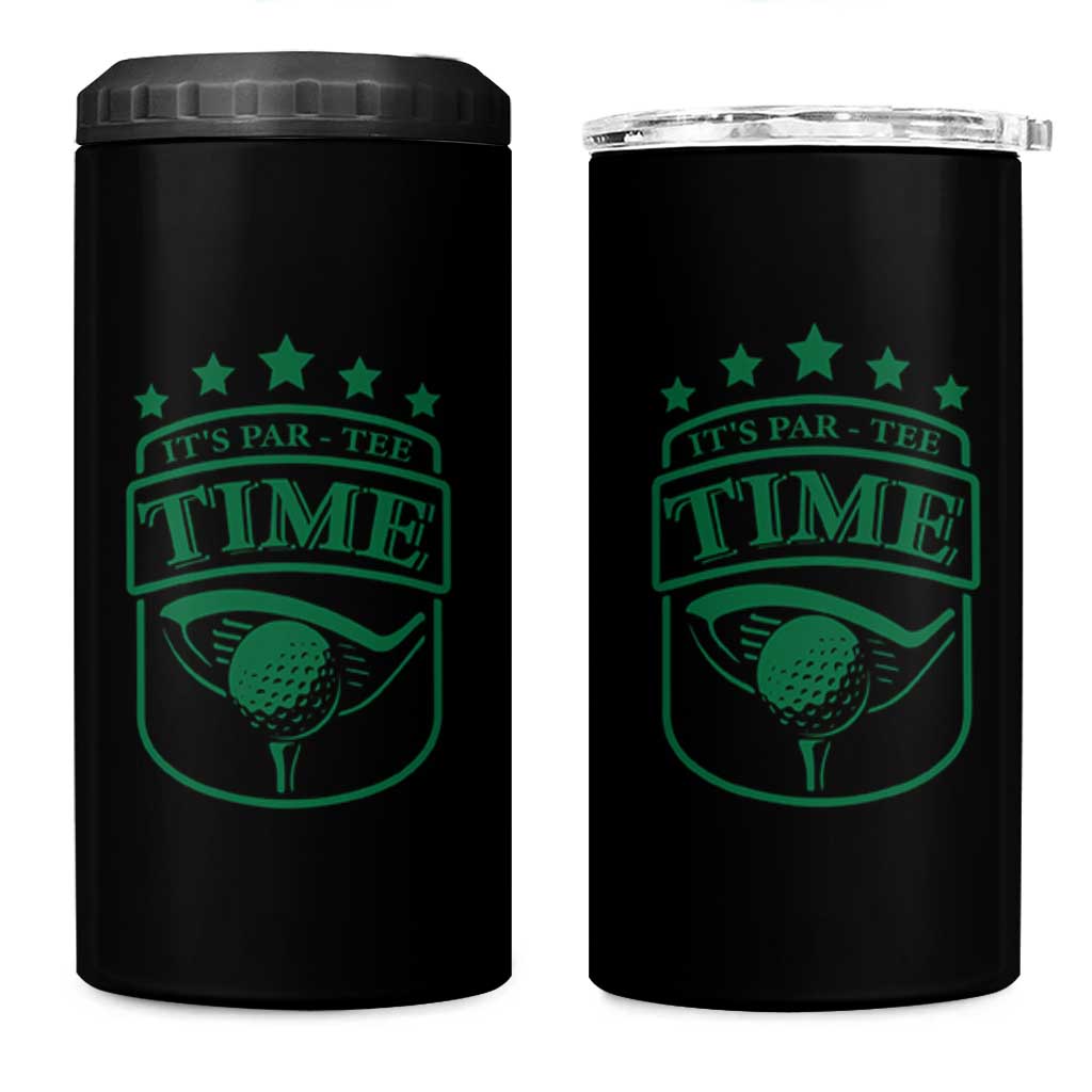 Funny Golf Lover 4 in 1 Can Cooler Tumbler Let's Par - Tee Golfing Pun - Wonder Print Shop