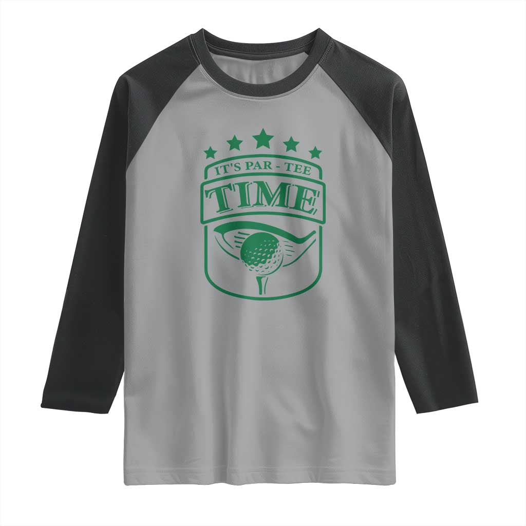 Funny Golf Lover Raglan Shirt Let's Par - Tee Golfing Pun - Wonder Print Shop