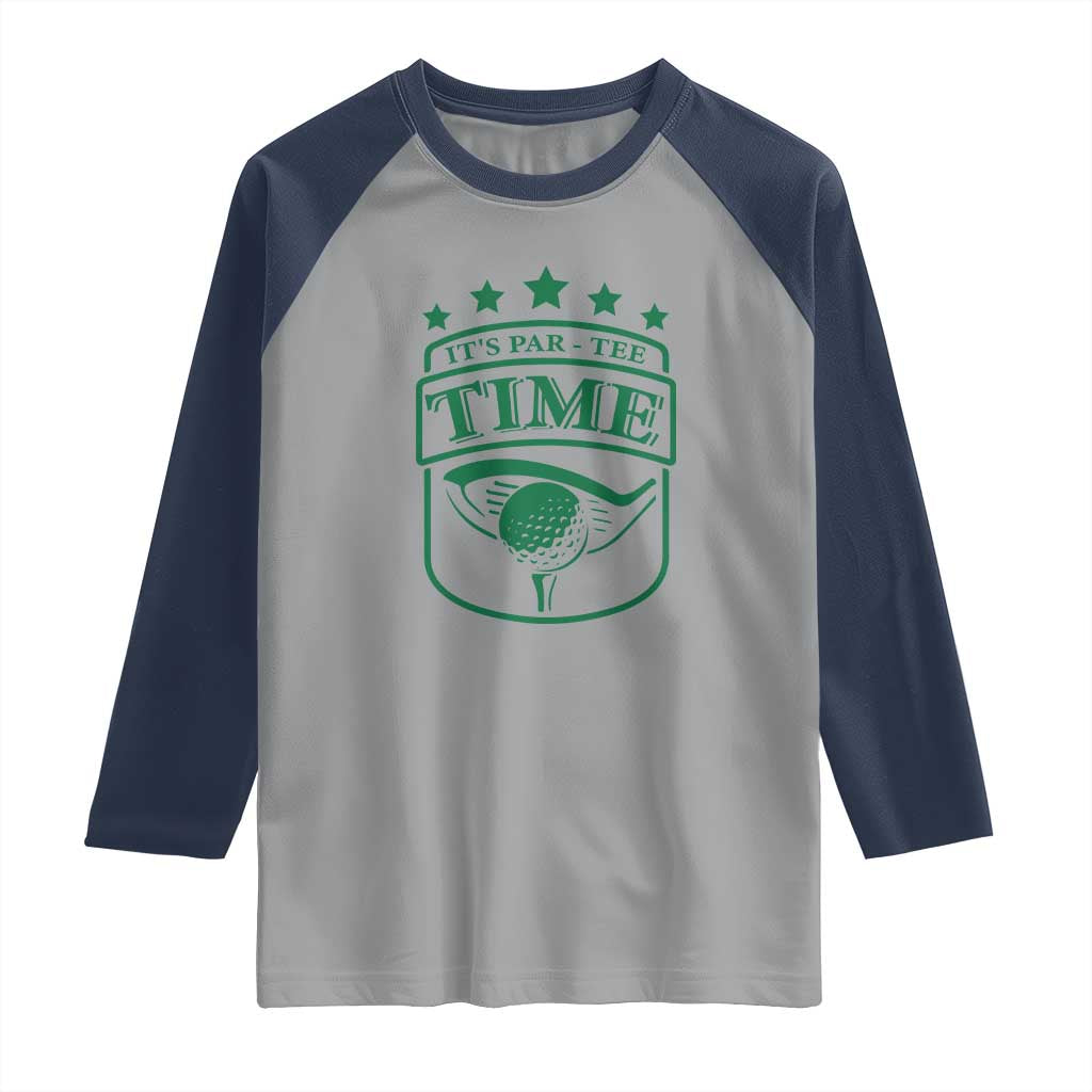 Funny Golf Lover Raglan Shirt Let's Par - Tee Golfing Pun - Wonder Print Shop
