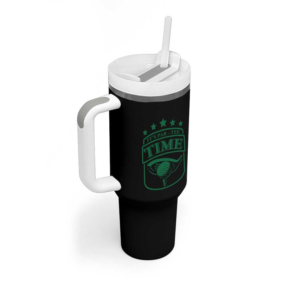 Funny Golf Lover Tumbler With Handle Let's Par - Tee Golfing Pun - Wonder Print Shop