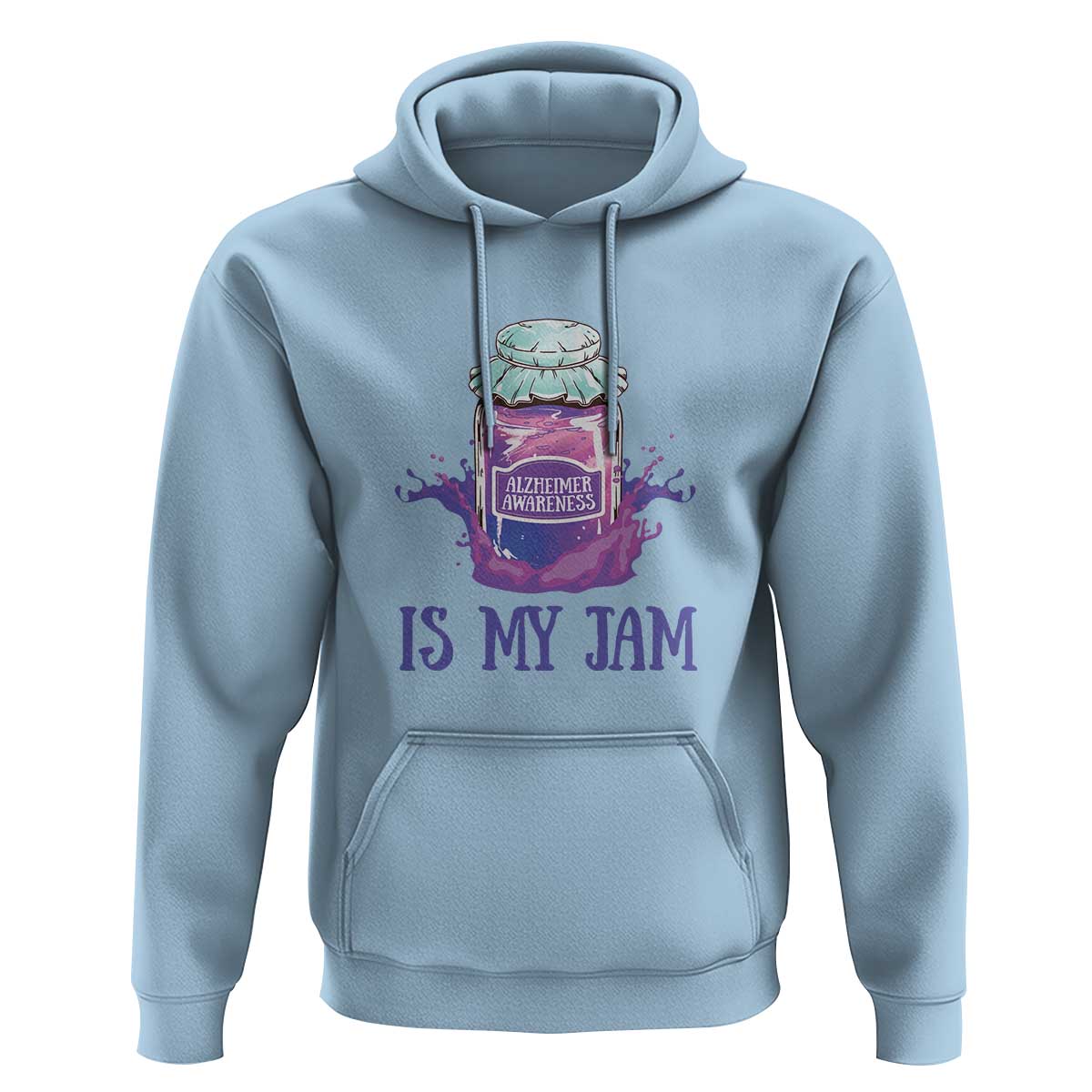 Alzheimer Is My Jam Hoodie Awareness Support Funny Saying Quotes Grape Jar - Wonder Print Shop