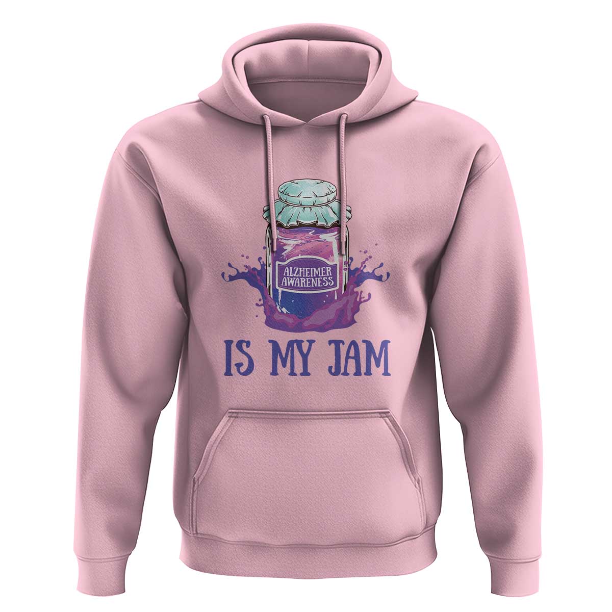 Alzheimer Is My Jam Hoodie Awareness Support Funny Saying Quotes Grape Jar - Wonder Print Shop