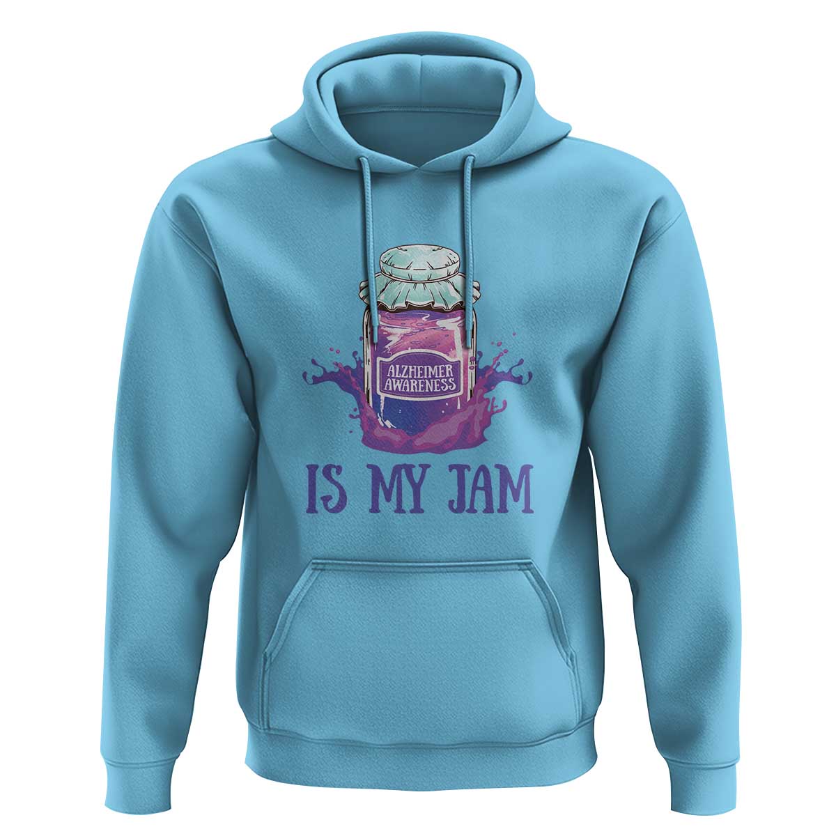 Alzheimer Is My Jam Hoodie Awareness Support Funny Saying Quotes Grape Jar - Wonder Print Shop