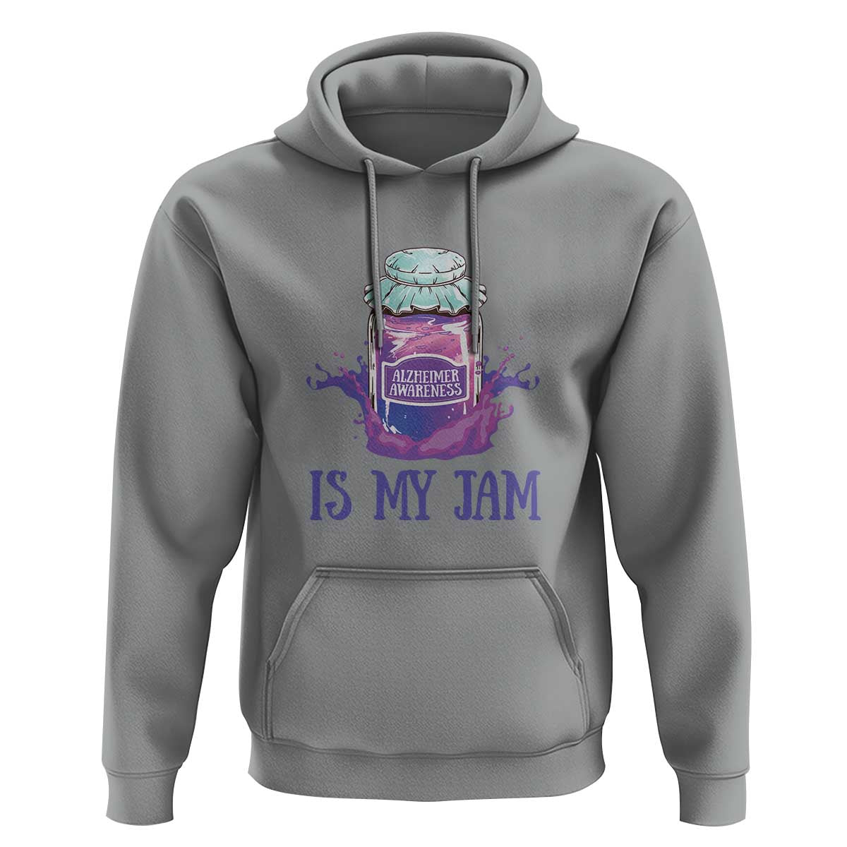 Alzheimer Is My Jam Hoodie Awareness Support Funny Saying Quotes Grape Jar - Wonder Print Shop