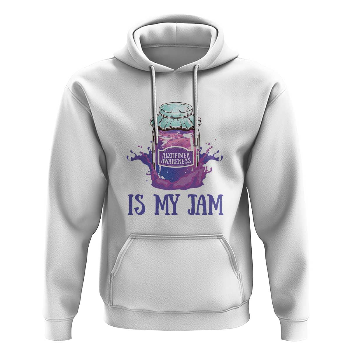 Alzheimer Is My Jam Hoodie Awareness Support Funny Saying Quotes Grape Jar - Wonder Print Shop