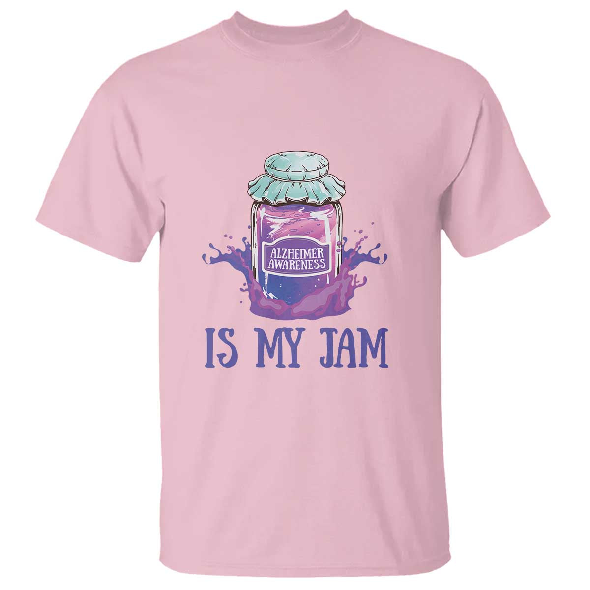 Alzheimer Is My Jam T Shirt Awareness Support Funny Saying Quotes Grape Jar - Wonder Print Shop