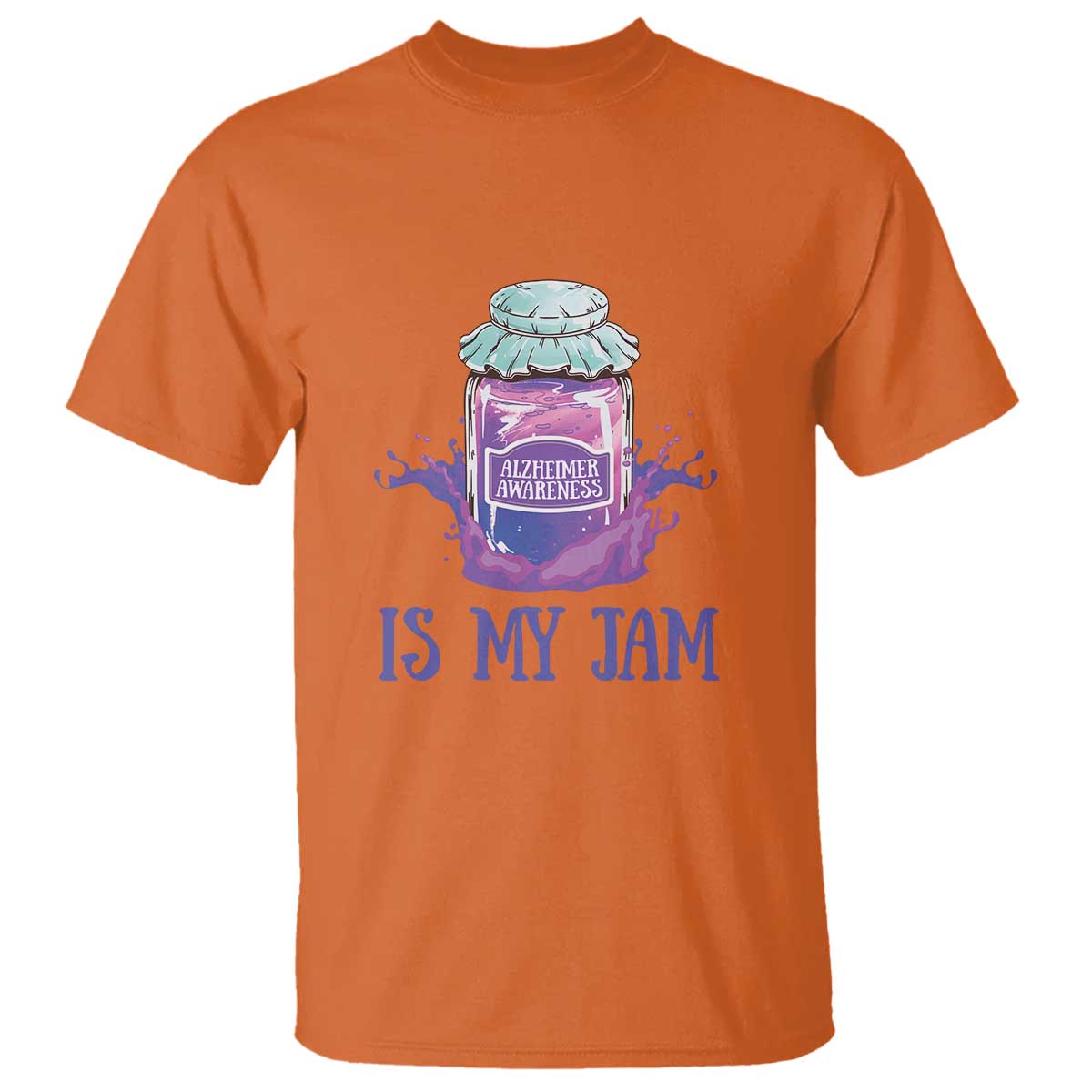 Alzheimer Is My Jam T Shirt Awareness Support Funny Saying Quotes Grape Jar - Wonder Print Shop