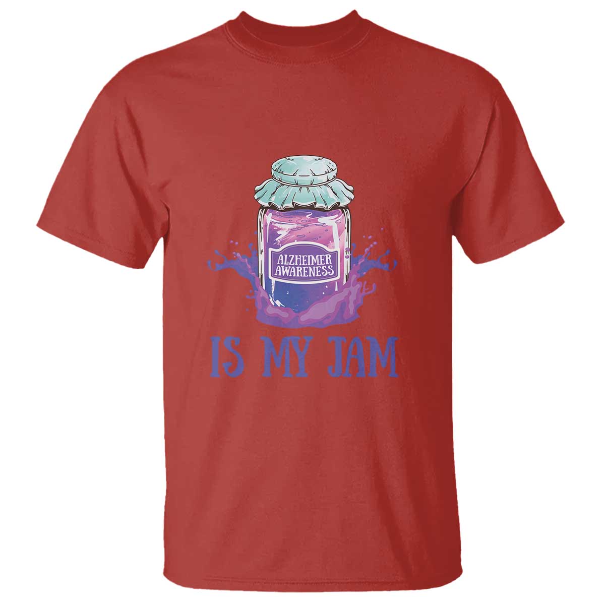 Alzheimer Is My Jam T Shirt Awareness Support Funny Saying Quotes Grape Jar - Wonder Print Shop