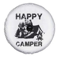 Camping Lover Spare Tire Cover Happy Camper Funny Bear Campfire Beer