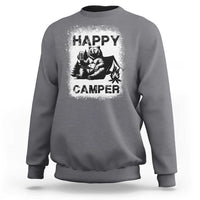 Camping Lover Sweatshirt Happy Camper Funny Bear Campfire Beer - Wonder Print Shop