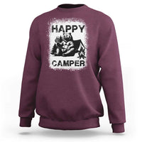 Camping Lover Sweatshirt Happy Camper Funny Bear Campfire Beer - Wonder Print Shop