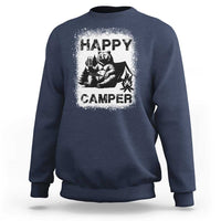Camping Lover Sweatshirt Happy Camper Funny Bear Campfire Beer - Wonder Print Shop