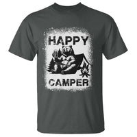Camping Lover T Shirt Happy Camper Funny Bear Campfire Beer - Wonder Print Shop