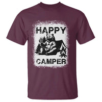 Camping Lover T Shirt Happy Camper Funny Bear Campfire Beer - Wonder Print Shop