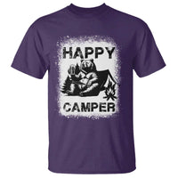 Camping Lover T Shirt Happy Camper Funny Bear Campfire Beer - Wonder Print Shop