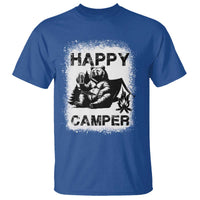Camping Lover T Shirt Happy Camper Funny Bear Campfire Beer - Wonder Print Shop