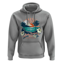 Summer Beach Hoodie Vintage Aloha Summer 2024 Wailea Hibiscus Flower - Wonder Print Shop