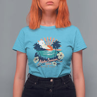 Summer Beach T Shirt For Women Vintage Aloha Summer 2024 Wailea Hibiscus Flower - Wonder Print Shop