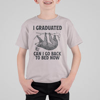 Graduation T Shirt For Kid I Graduated Can I Go Back To Bed Now Cute Sloth - Wonder Print Shop