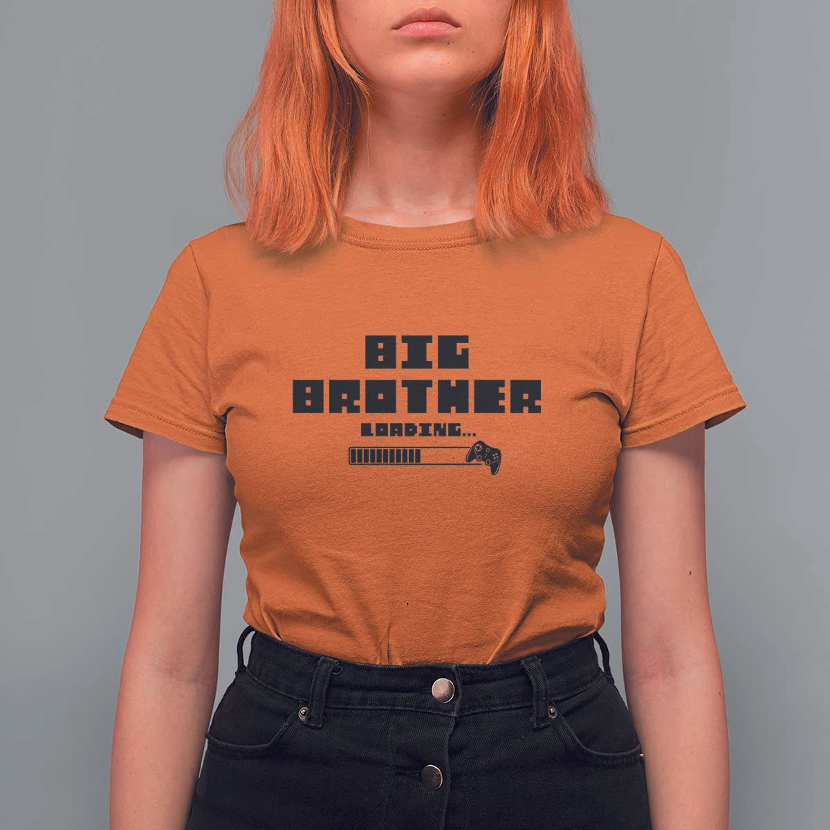 Big Brother T Shirt For Women Loading Game Console - Wonder Print Shop