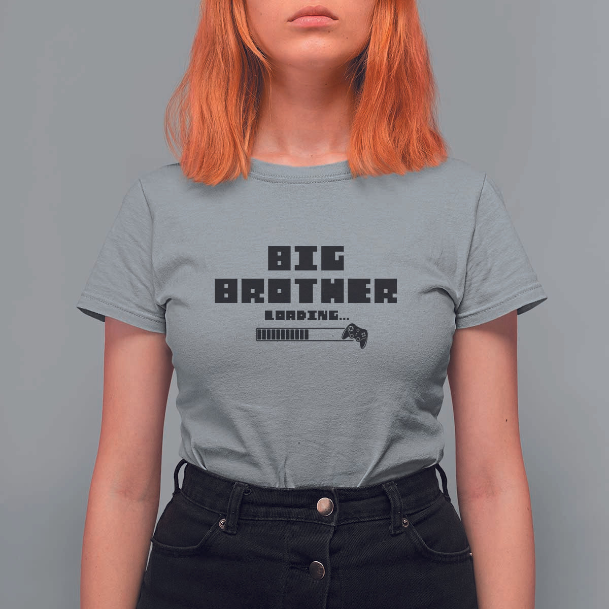Big Brother T Shirt For Women Loading Game Console - Wonder Print Shop