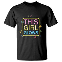 This Girl Glows T Shirt Neon Women Party Night - Wonder Print Shop