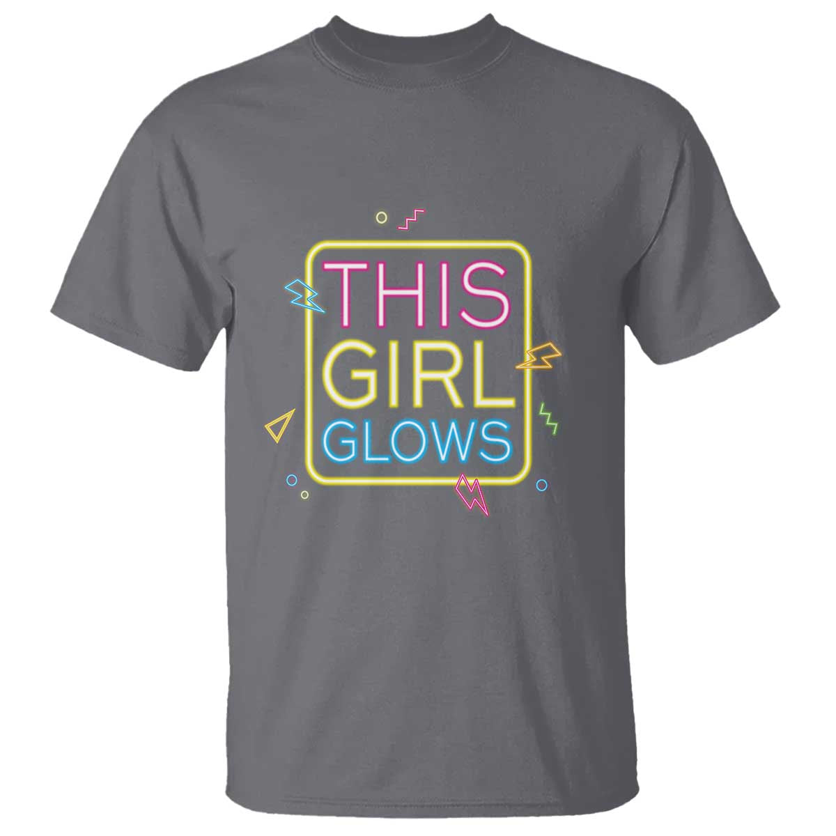 This Girl Glows T Shirt Neon Women Party Night - Wonder Print Shop