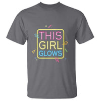 This Girl Glows T Shirt Neon Women Party Night - Wonder Print Shop