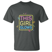 This Girl Glows T Shirt Neon Women Party Night - Wonder Print Shop