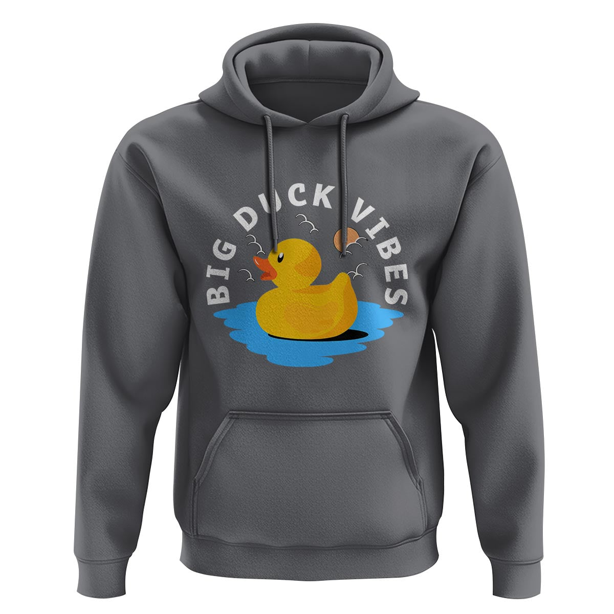 Rubber Ducky Hoodie Big Duck Vibes Cute Surfing Ocean Waves Summer Vacation - Wonder Print Shop