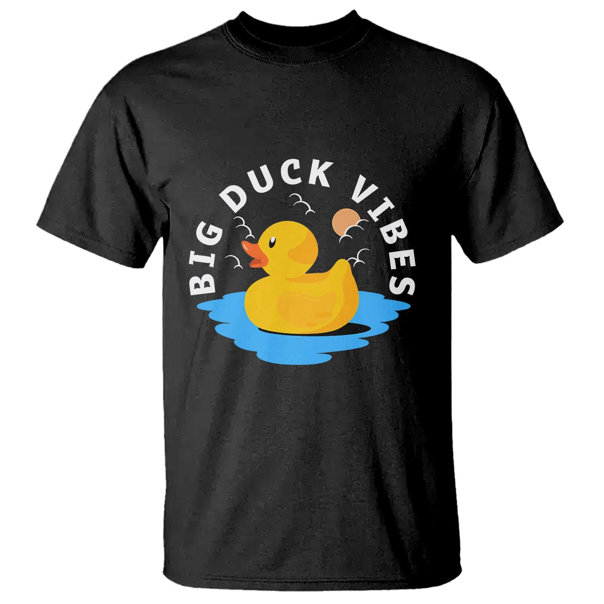 Rubber Ducky T Shirt Big Duck Vibes Cute Surfing Ocean Waves Summer Vacation - Wonder Print Shop