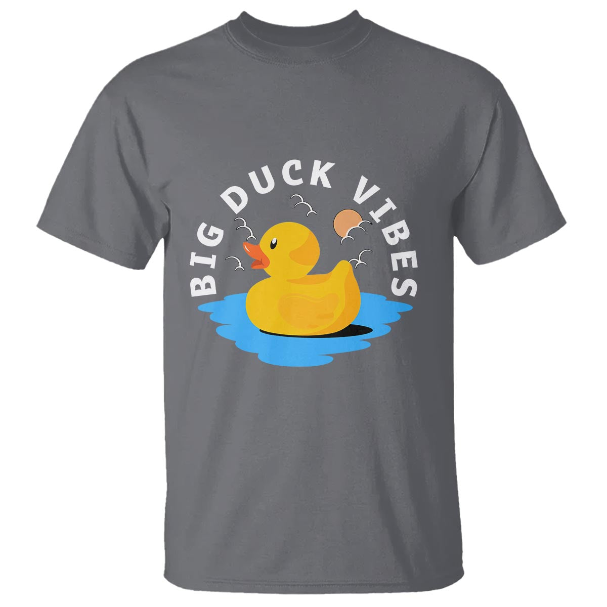 Rubber Ducky T Shirt Big Duck Vibes Cute Surfing Ocean Waves Summer Vacation - Wonder Print Shop