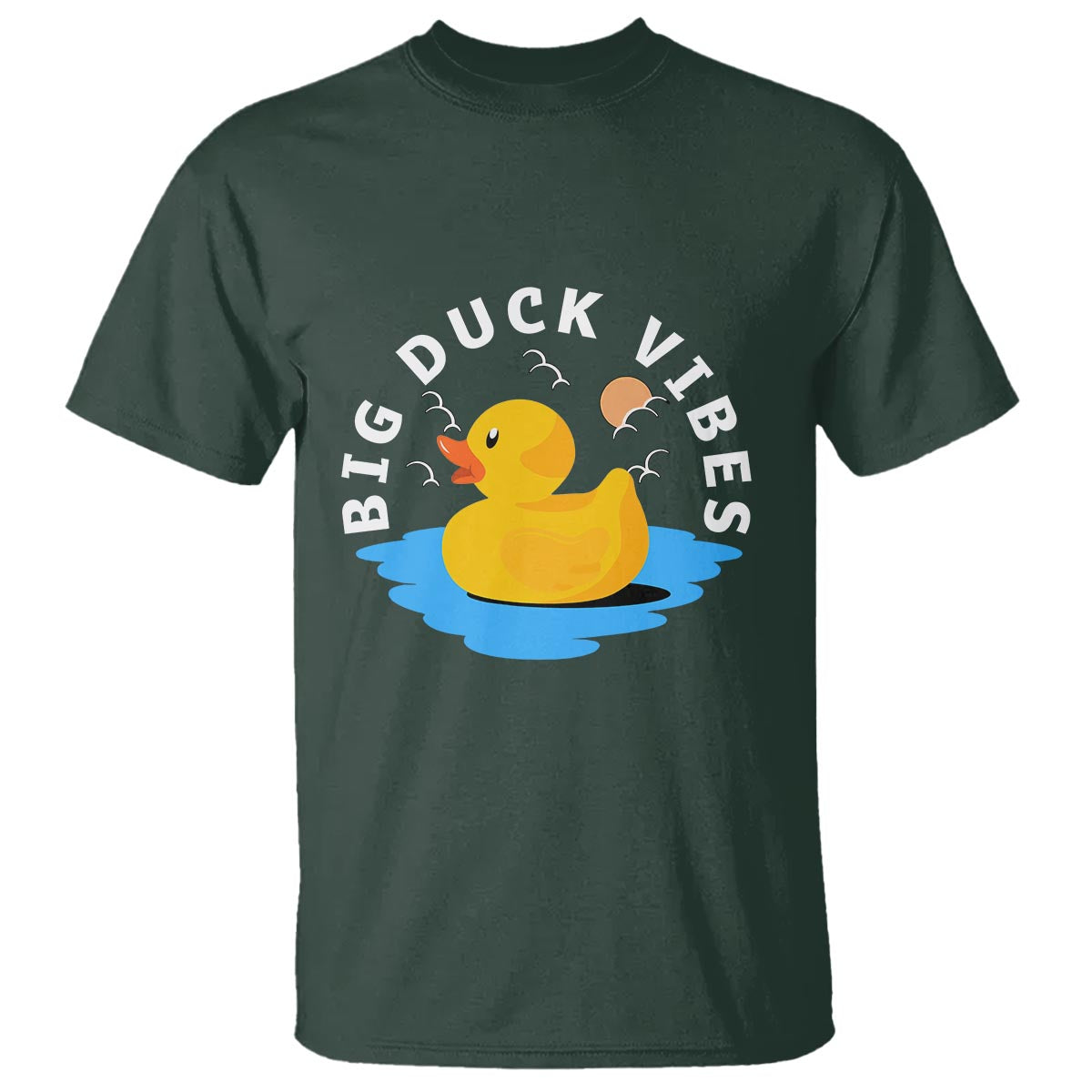 Rubber Ducky T Shirt Big Duck Vibes Cute Surfing Ocean Waves Summer Vacation - Wonder Print Shop