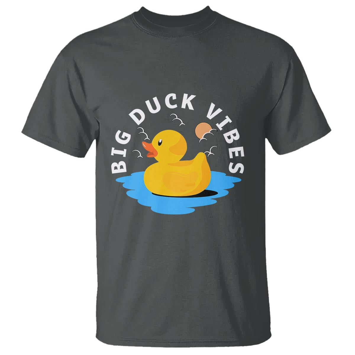Rubber Ducky T Shirt Big Duck Vibes Cute Surfing Ocean Waves Summer Vacation - Wonder Print Shop