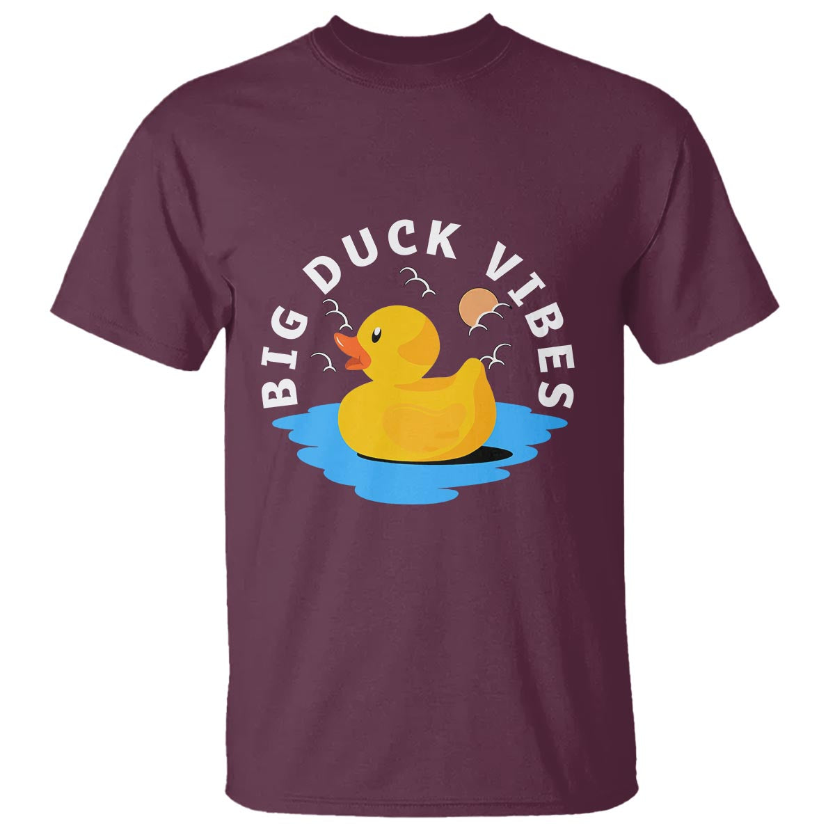 Rubber Ducky T Shirt Big Duck Vibes Cute Surfing Ocean Waves Summer Vacation - Wonder Print Shop